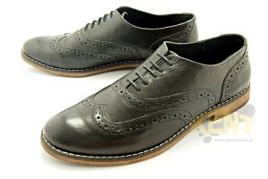 KENT 065N CIEMNY BRĄZ - Klasyka, buty klasyczne w pięknym wydaniu, skóra