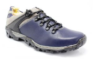 KENT 116 GRANATOWE - Trekkingowe buty męskie 100% skórzane