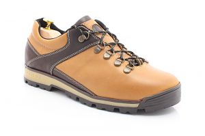 KENT 290 ŻÓŁTY - Trekkingowe buty męskie 100% skórzane